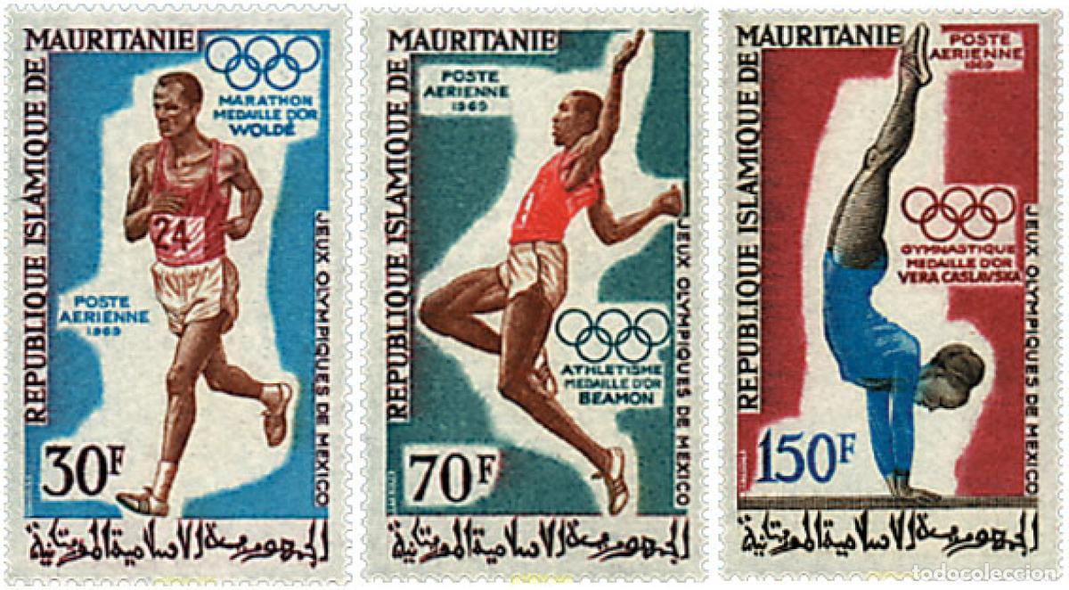 Sellos: 71325 MNH MAURITANIA 1969 19 JUEGOS OLIMPICOS VERANO MEXICO 1968