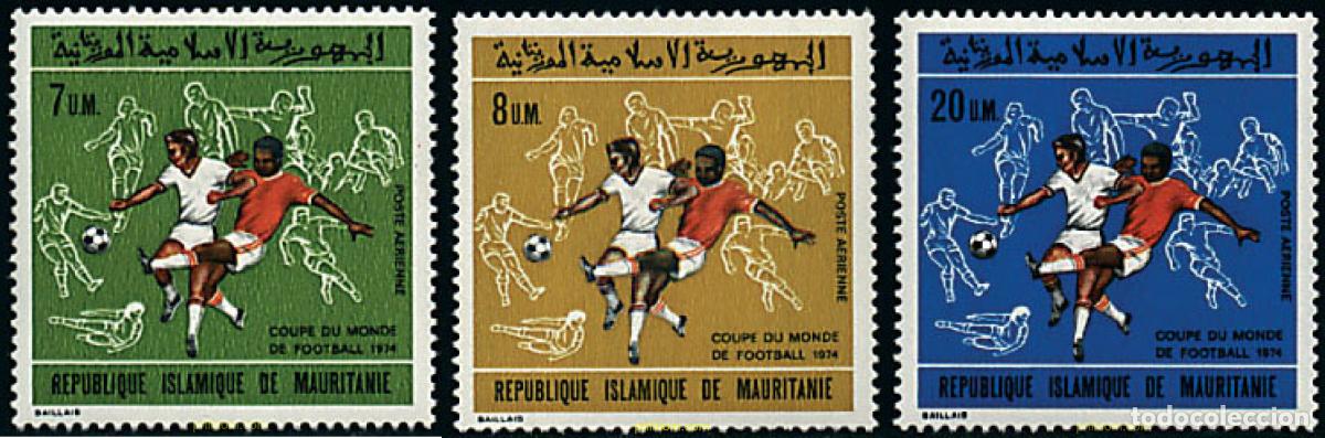 Sellos: 345896 HINGED MAURITANIA 1973 COPA DEL MUNDO DE FUTBOL. ALEMANIA-74