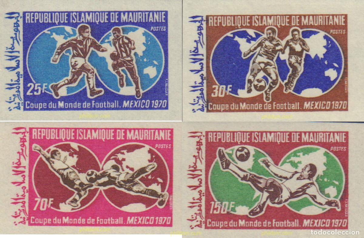 Sellos: 14494 MNH MAURITANIA 1970 COPA DEL MUNDO DE FUTBOL - MEXICO-70