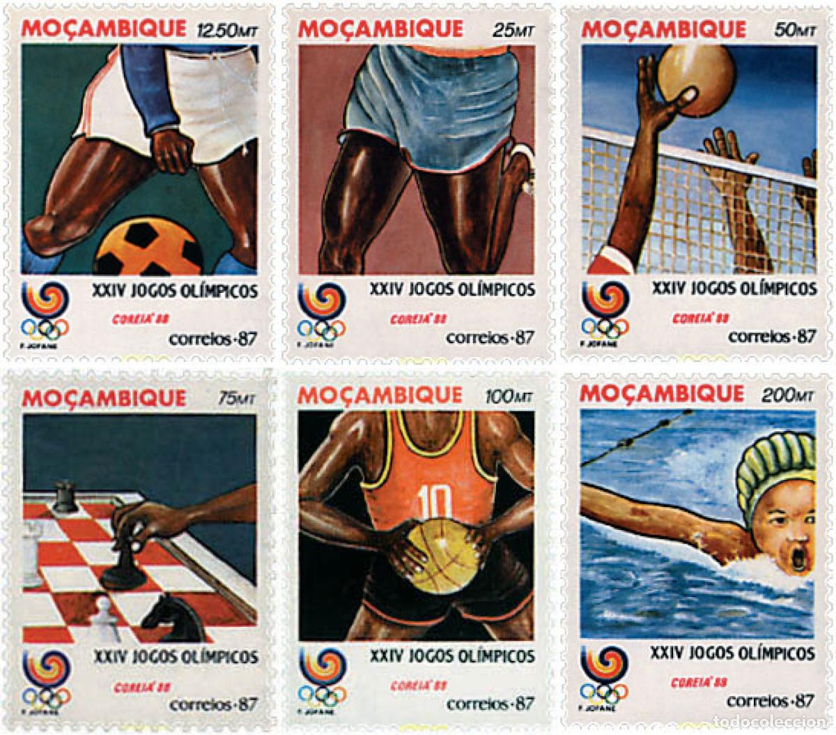 Sellos: 52114 MNH MOZAMBIQUE 1987 24 JUEGOS OLIMPICOS VERANO SEUL 1988