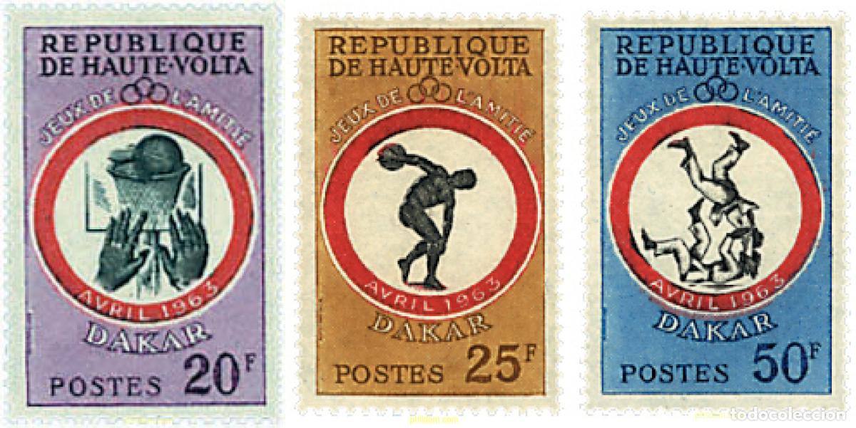 Francobolli: 52371 MNH ALTO VOLTA 1963 JUEGOS DEPORTIVOS AFRICANOS EN ABIDJAN