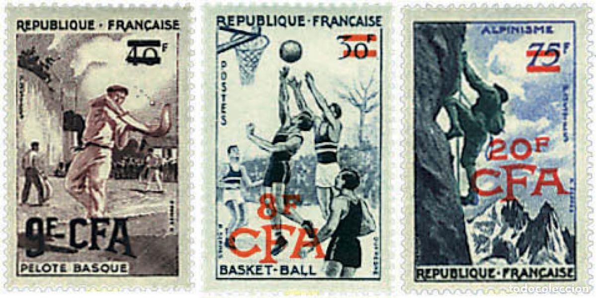 Timbres: 368840 MNH REUNION 1956 SERIE BASICA