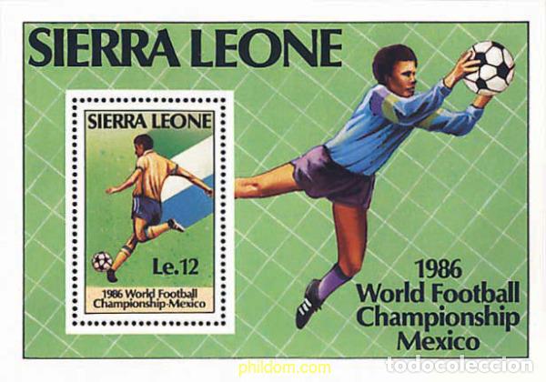 Sellos: 92090 MNH SIERRA LEONA 1986 COPA DEL MUNDO DE FUTBOL. MEXICO-86