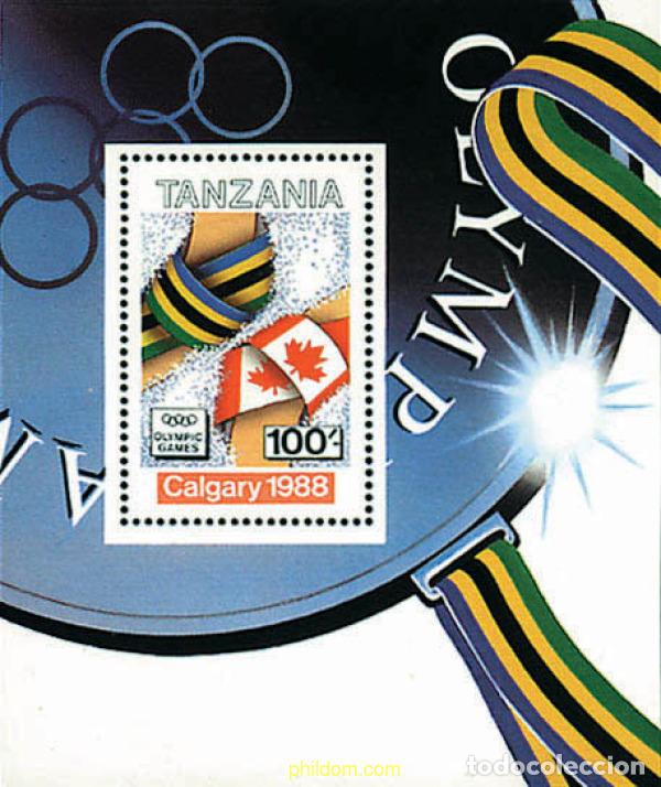 Sellos: 71738 MNH TANZANIA 1988 15 JUEGOS OLIMPICOS INVIERNO CALGARY 1988