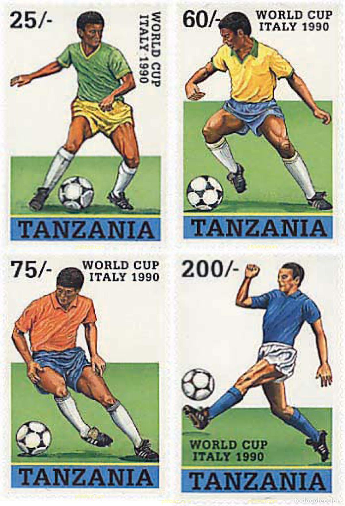 Sellos: 68905 MNH TANZANIA 1990 COPA DEL MUNDO DE FUTBOL. ITALIA-90