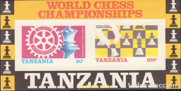 Stamps: 579631 MNH TANZANIA 1986 CAMPEONATOS DEL MUNDO DE AJEDREZ EN LONDRES Y LENINGRADO