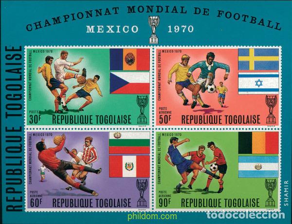 Sellos: 54425 MNH TOGO 1970 COPA DEL MUNDO DE FUTBOL. MEXICO-70