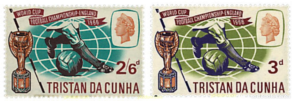 Selos: 42779 MNH TRISTAN DA CUNHA 1966 COPA DEL MUNDO DE FUTBOL. INGLATERRA-66
