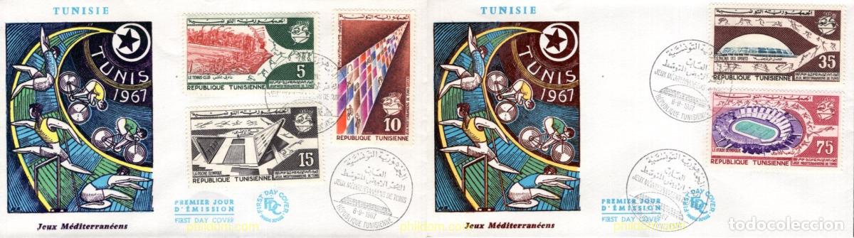 Sellos: 383378 MNH TUNEZ 1967 JUEGOS MEDITERRANEOS EN TUNEZ
