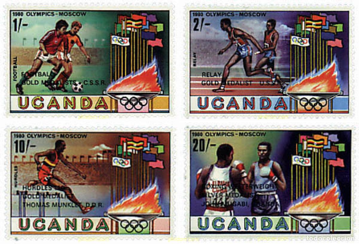 Francobolli: 40210 MNH UGANDA 1980 22 JUEGOS OLIMPICOS VERANO MOSCU 1980