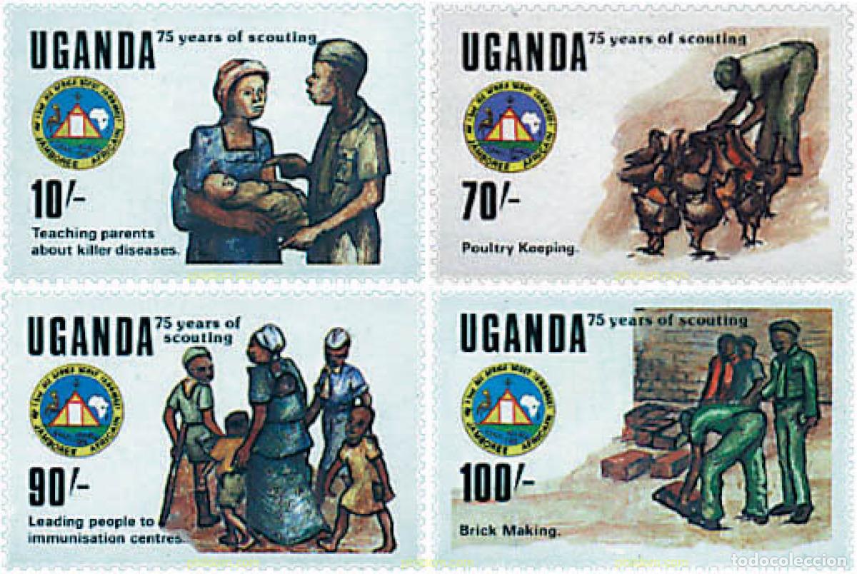 Sellos: 38174 MNH UGANDA 1989 2 JAMBOREE AFRICANO