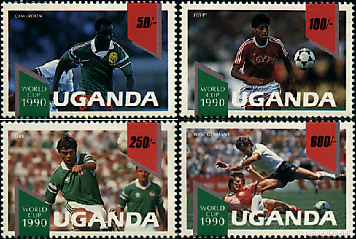Sellos: 40225 MNH UGANDA 1990 COPA DEL MUNDO DE FUTBOL. ITALIA-90