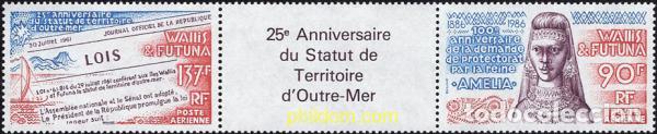 Sellos: 676943 MNH WALLIS Y FUTUNA 1986 25 ANIVERSARIO DEL ESTATUTO DEL TERRITORIO DE ULTRA MAR