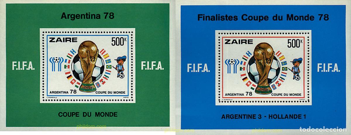 Sellos: 34295 MNH ZAIRE 1978 COPA DEL MUNDO DE FUTBOL. ARGENTINA-78