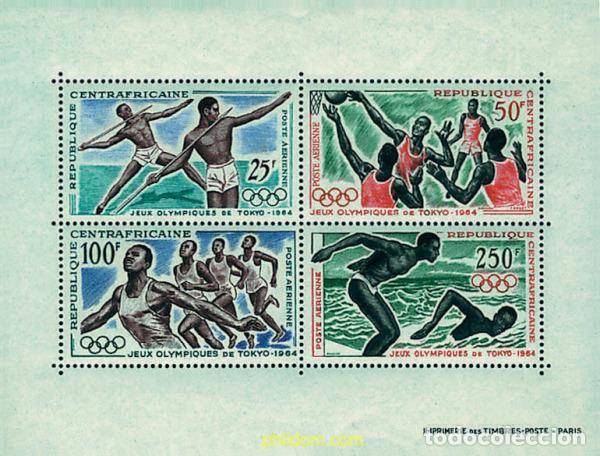 Sellos: 54829 MNH CENTROAFRICANA 1964 18 JUEGOS OLIMPICOS VERANO TOKIO 1964
