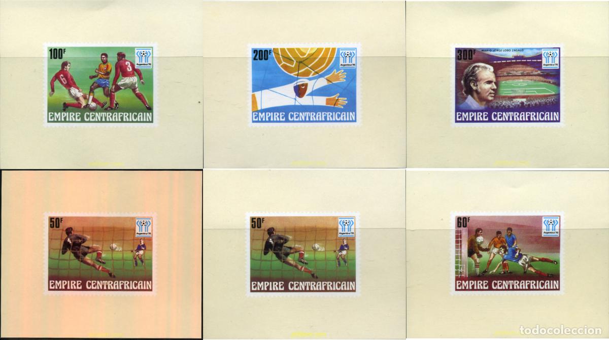 Sellos: 195217 MNH CENTROAFRICANA 1977 COPA DEL MUNDO DE FUTBOL. ARGENTINA-78