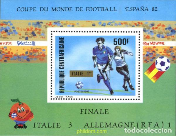 Sellos: 39998 MNH CENTROAFRICANA 1982 COPA DEL MUNDO DE FUTBOL. ESPA&Ntilde;A-82. VENCEDORES