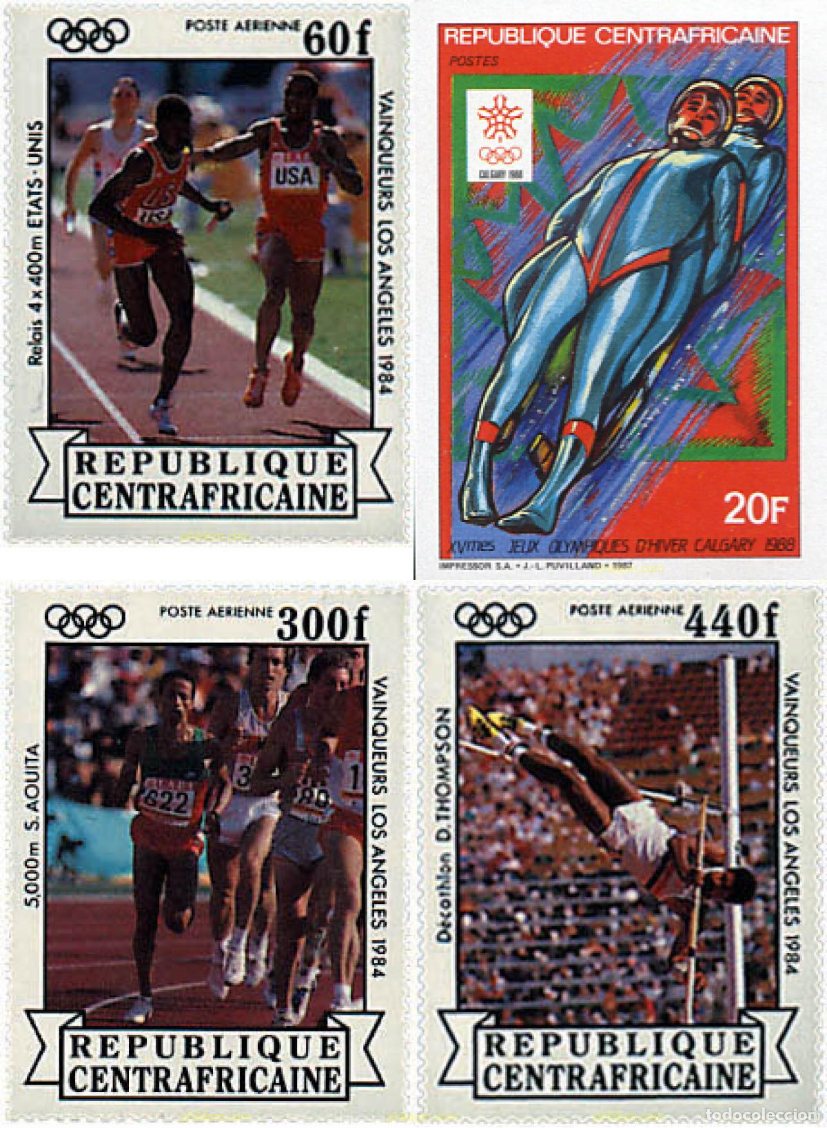 Sellos: 79488 MNH CENTROAFRICANA 1985 23 JUEGOS OLIMPICOS VERANO LOS ANGELES 1984