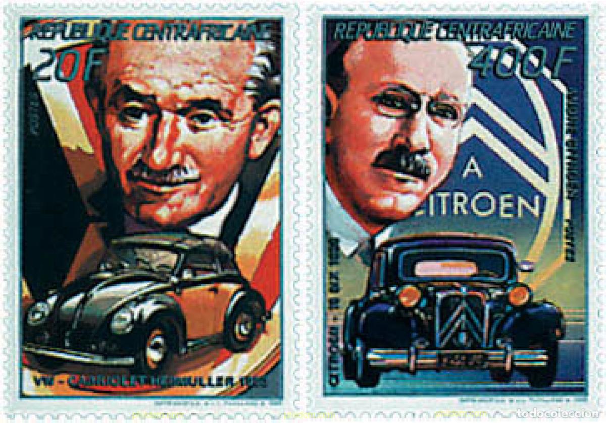 Sellos: 343456 MNH CENTROAFRICANA 1989 CONSTRUCTORES DE MEDIOS DE TRANSPORTE