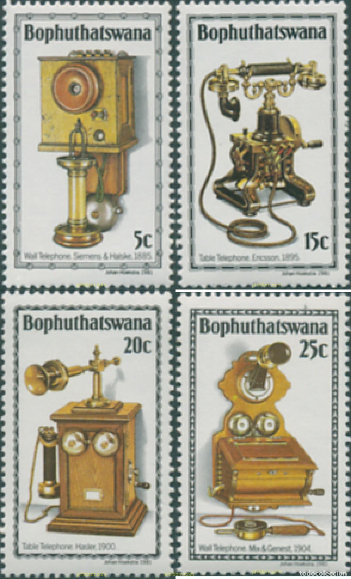 Sellos: 293032 MNH BOPHUTHATSWANA 1981 HISTORIA DEL TELEFONO
