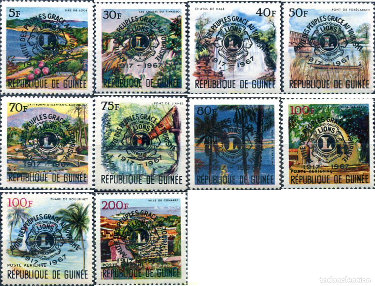 Sellos: 91209 MNH GUINEA 1967 50 ANIVERSARIO DE LIONS CLUB INTERNATIONAL