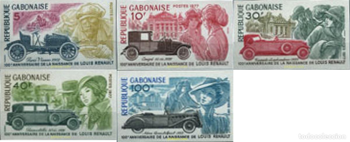 Sellos: 19514 MNH GABON 1977 CENTENARIO DE LOUIS RENAULT