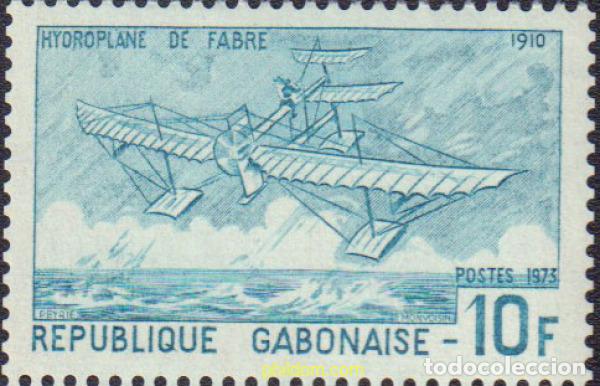 Sellos: 600730 MNH GABON 1973 HISTORIA DE LA AVIACION