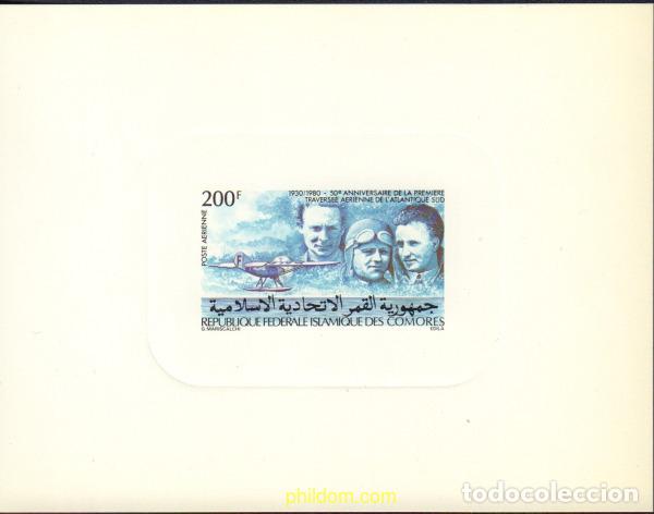 Timbres: 577594 MNH COMORES 1980 50 ANIVERSARIO DE LA TRAVESIA AEREA DEL ATLANTICO NORTE