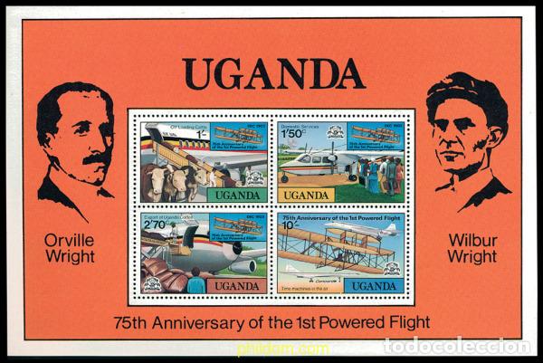 Stamps: 54467 MNH UGANDA 1978 PIONEROS DE LA AVIACION