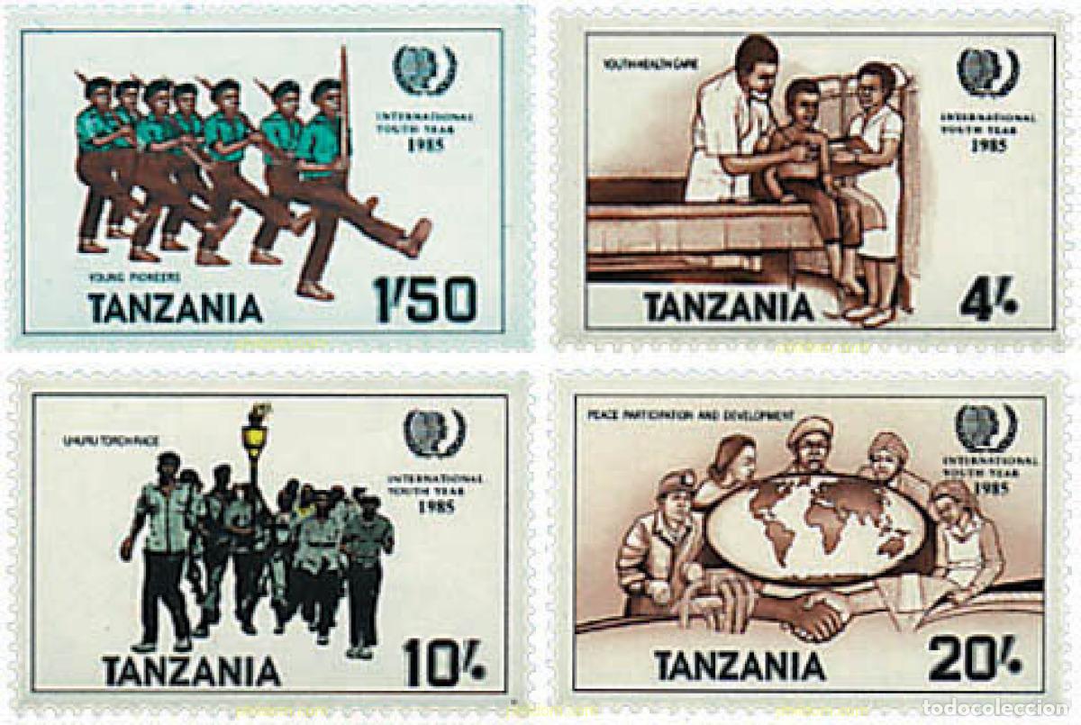 Sellos: 40036 MNH TANZANIA 1986 A&Ntilde;O INTERNACIONAL DE LA JUVENTUD