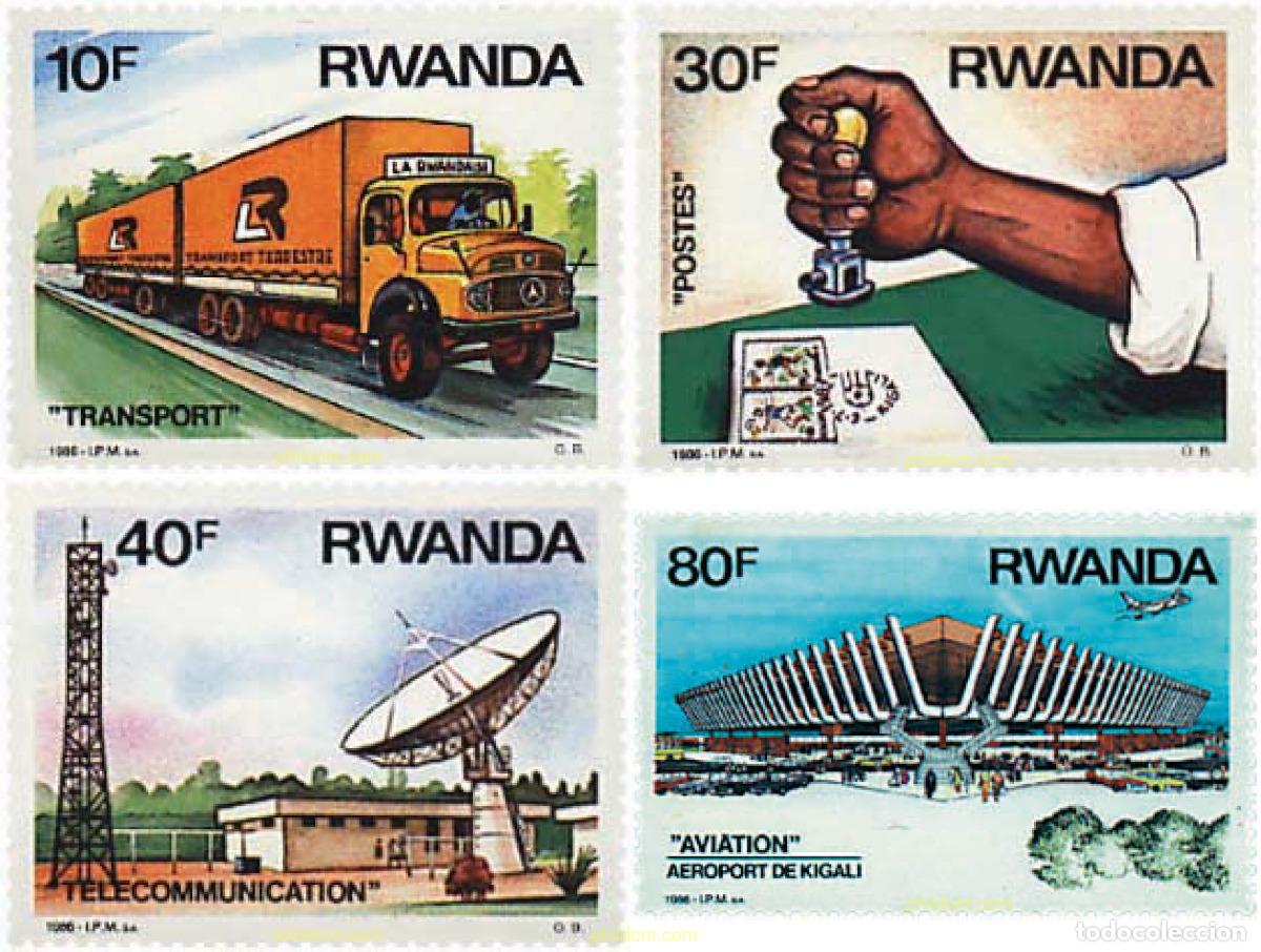 Stamps: 42323 MNH RUANDA 1986 TRANSPORTE Y COMUNICACIONES