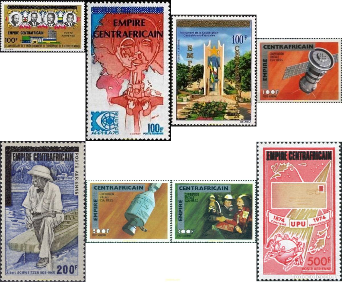 Sellos: 50792 MNH CENTROAFRICANA 1977 SELLOS DE CORREO AEREO SOBRECARGADOS