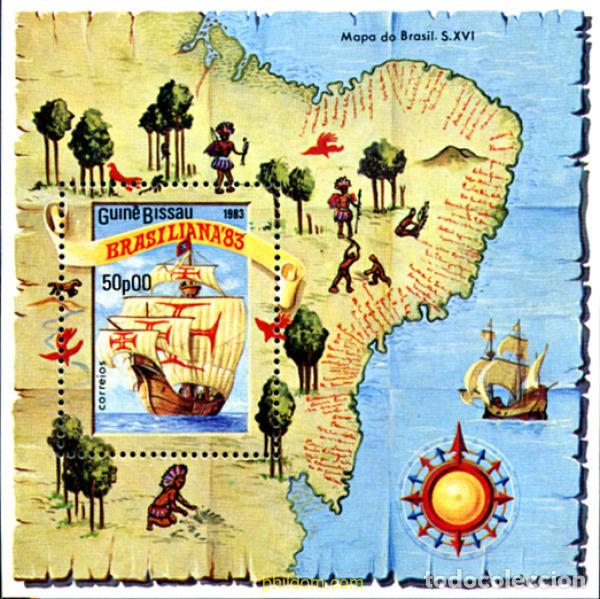 Sellos: 30640 MNH GUINEA BISSAU 1983 BRASILIANA 83. EXPOSICION FILATELICA INTERNACIONAL