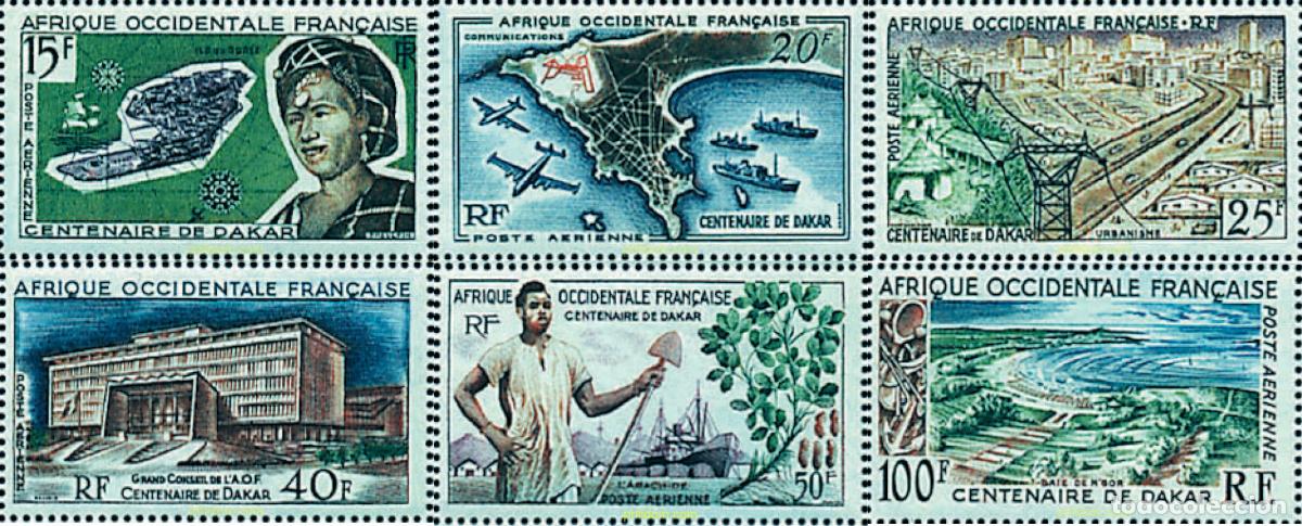 Sellos: 136035 MNH AFRICA OCCIDENTAL FRANCESA 1958 CENTENARIO DE DAKAR