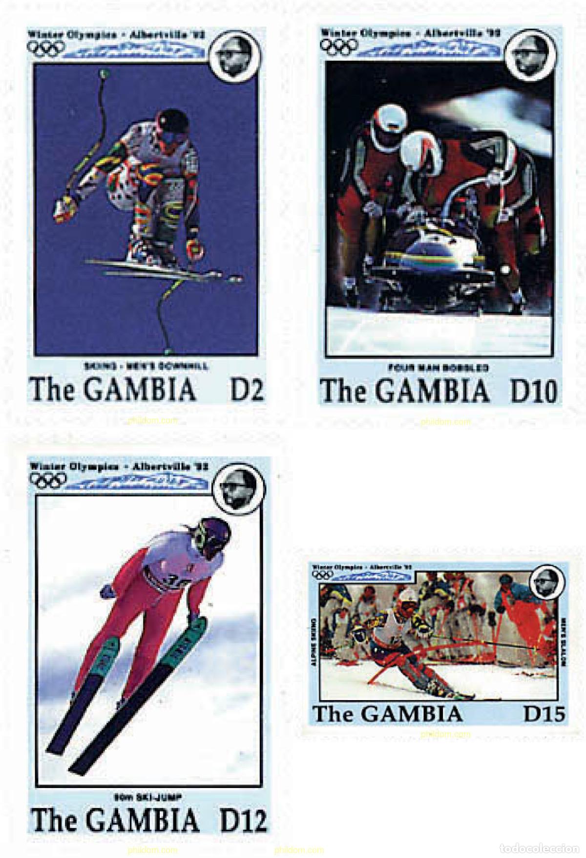 Sellos: 264735 MNH GAMBIA 1992 25 JUEGOS OLIMPICOS VERANO BARCELONA 1992 - 16 JUEGOS OLIMPICOS INVIERNO. AL