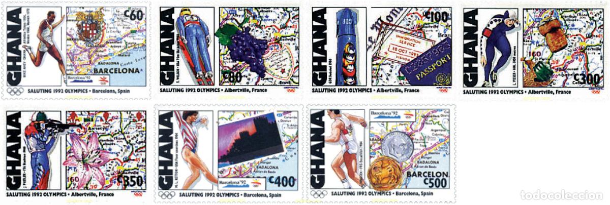 Sellos: 211311 MNH GHANA 1992 25 JUEGOS OLIMPICOS VERANO BARCELONA 1992 - 16 JUEGOS OLIMPICOS INVIERNO. ALB