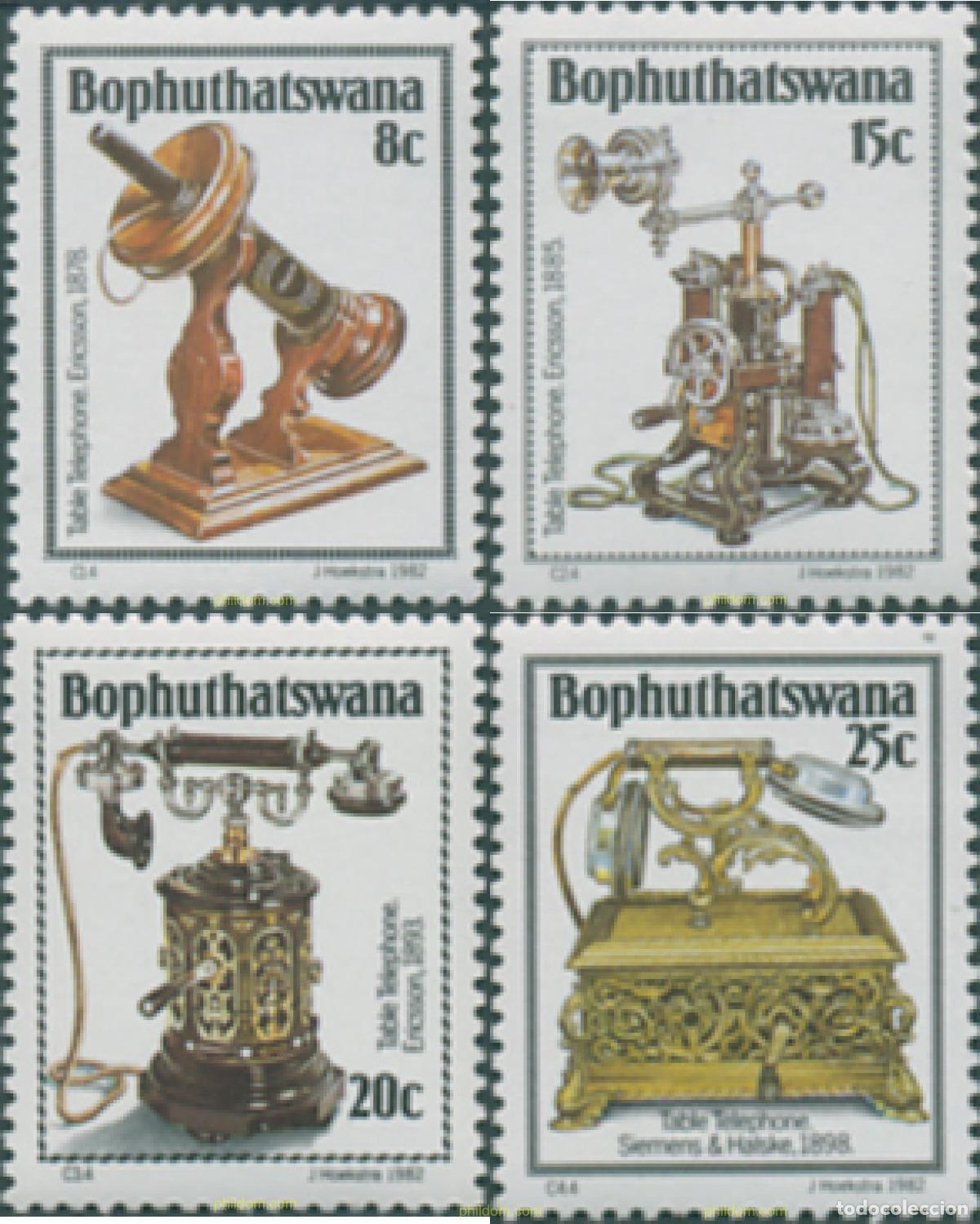 Sellos: 293033 MNH BOPHUTHATSWANA 1982 HISTORIA DEL TELEFONO
