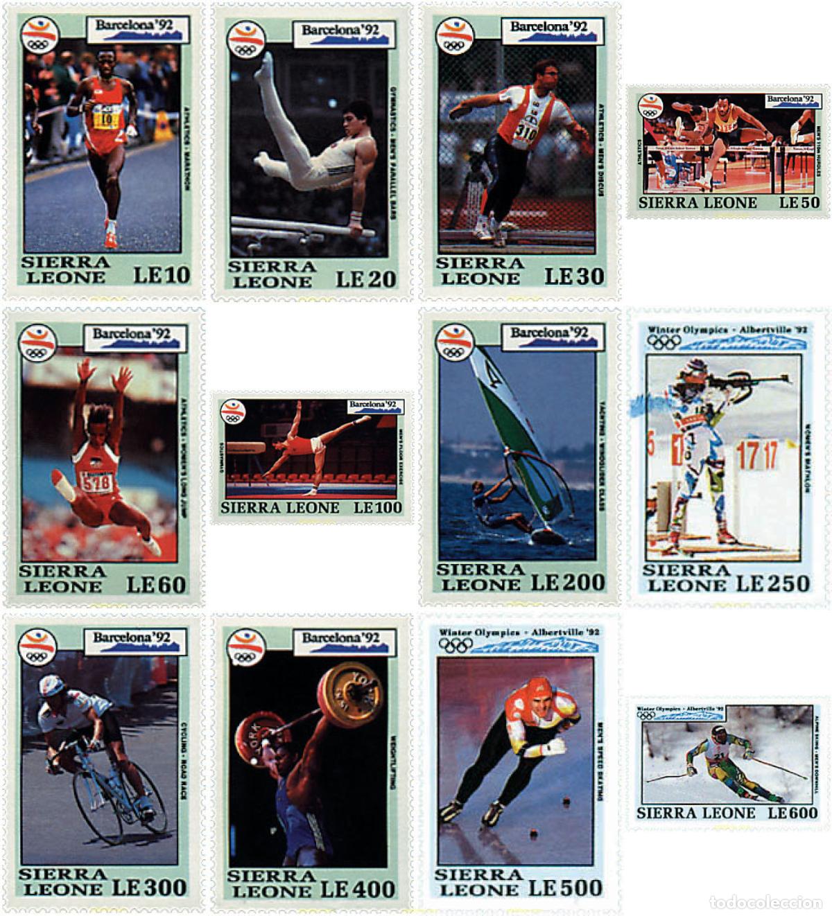 Sellos: 71682 MNH SIERRA LEONA 1992 25 JUEGOS OLIMPICOS VERANO BARCELONA 1992 - 16 JUEGOS OLIMPICOS INVIERN