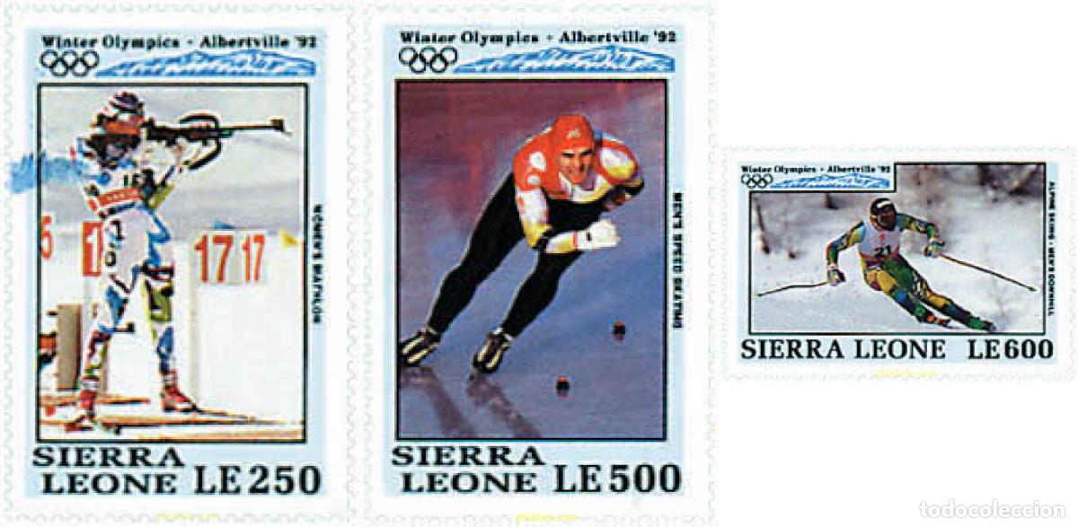 Sellos: 362140 MNH SIERRA LEONA 1992 25 JUEGOS OLIMPICOS VERANO BARCELONA 1992 - 16 JUEGOS OLIMPICOS INVIER