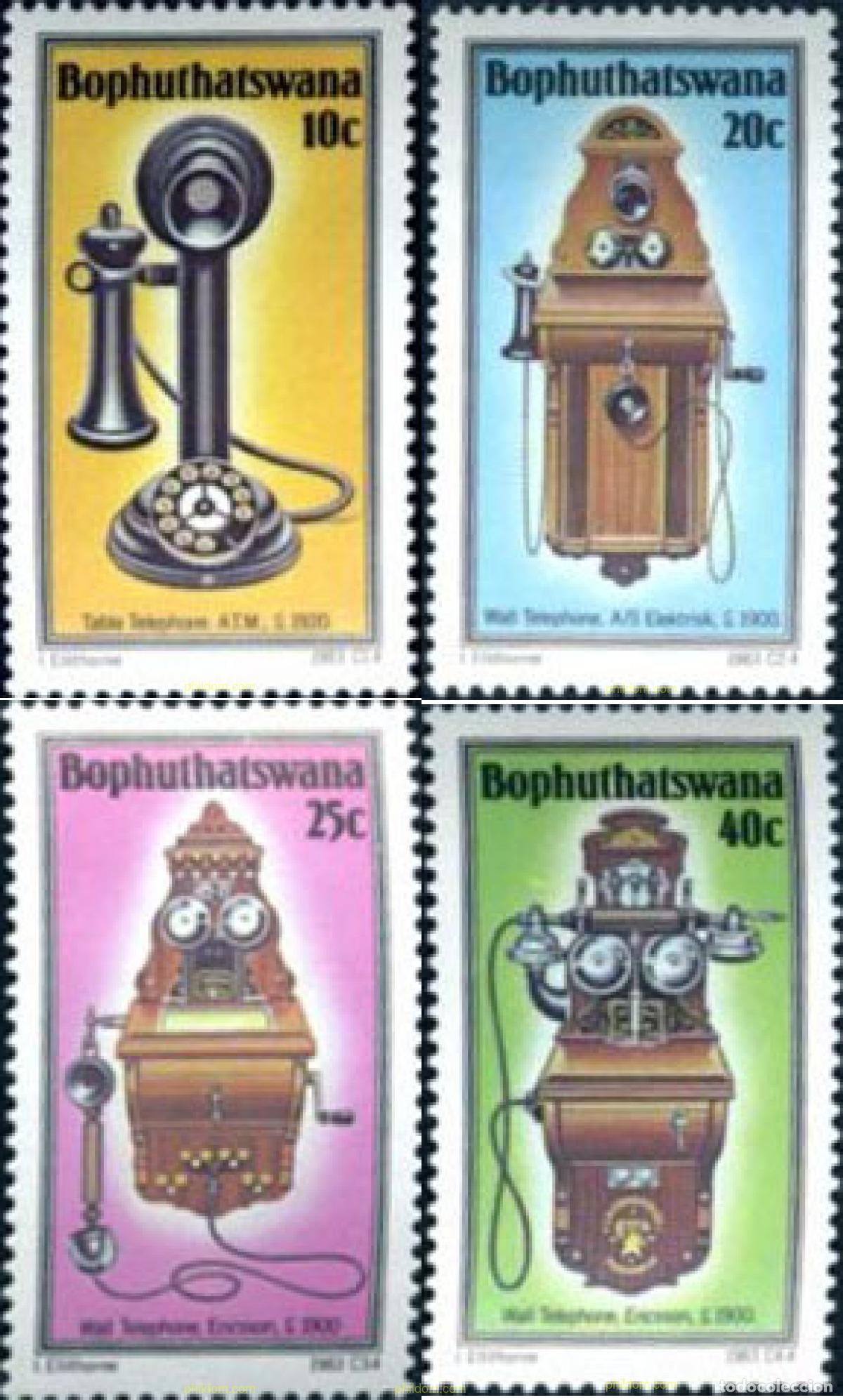 Sellos: 293034 MNH BOPHUTHATSWANA 1983 HISTORIA DEL TELEFONO