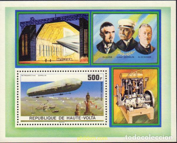 Sellos: 34878 MNH ALTO VOLTA 1976 75 ANIVERSARIO DEL ZEPPELIN