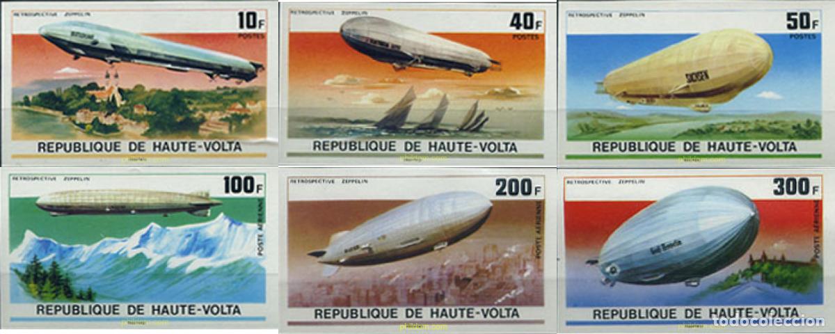 Sellos: 34870 MNH ALTO VOLTA 1976 75 ANIVERSARIO DEL ZEPPELIN