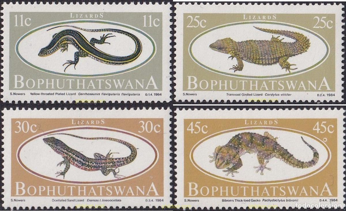 Selos: 28271 MNH BOPHUTHATSWANA 1984 REPTILES