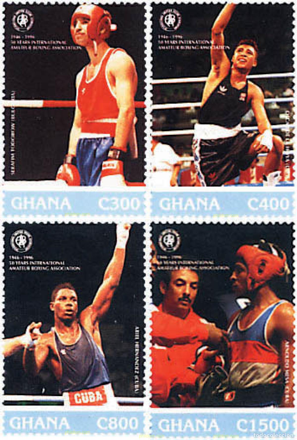 Sellos: 47751 MNH GHANA 1996 50 ANIVERSARIO DE LA ASOCIACION INTERNACIONAL DE BOXEO AMATEUR