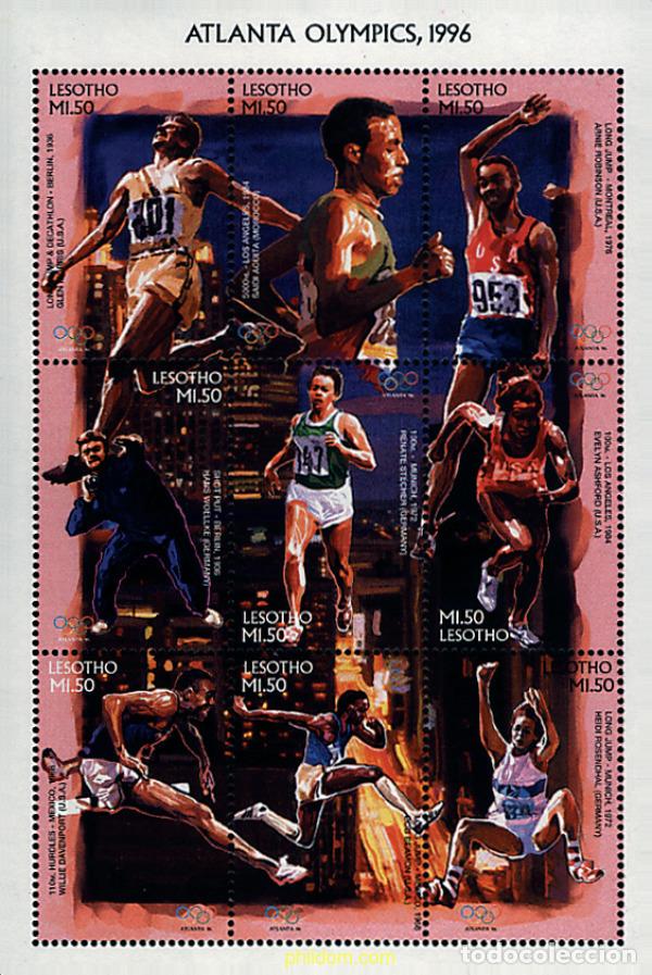Sellos: 53954 MNH LESOTHO 1996 26 JUEGOS OLIMPICOS VERANO ATLANTA 1996