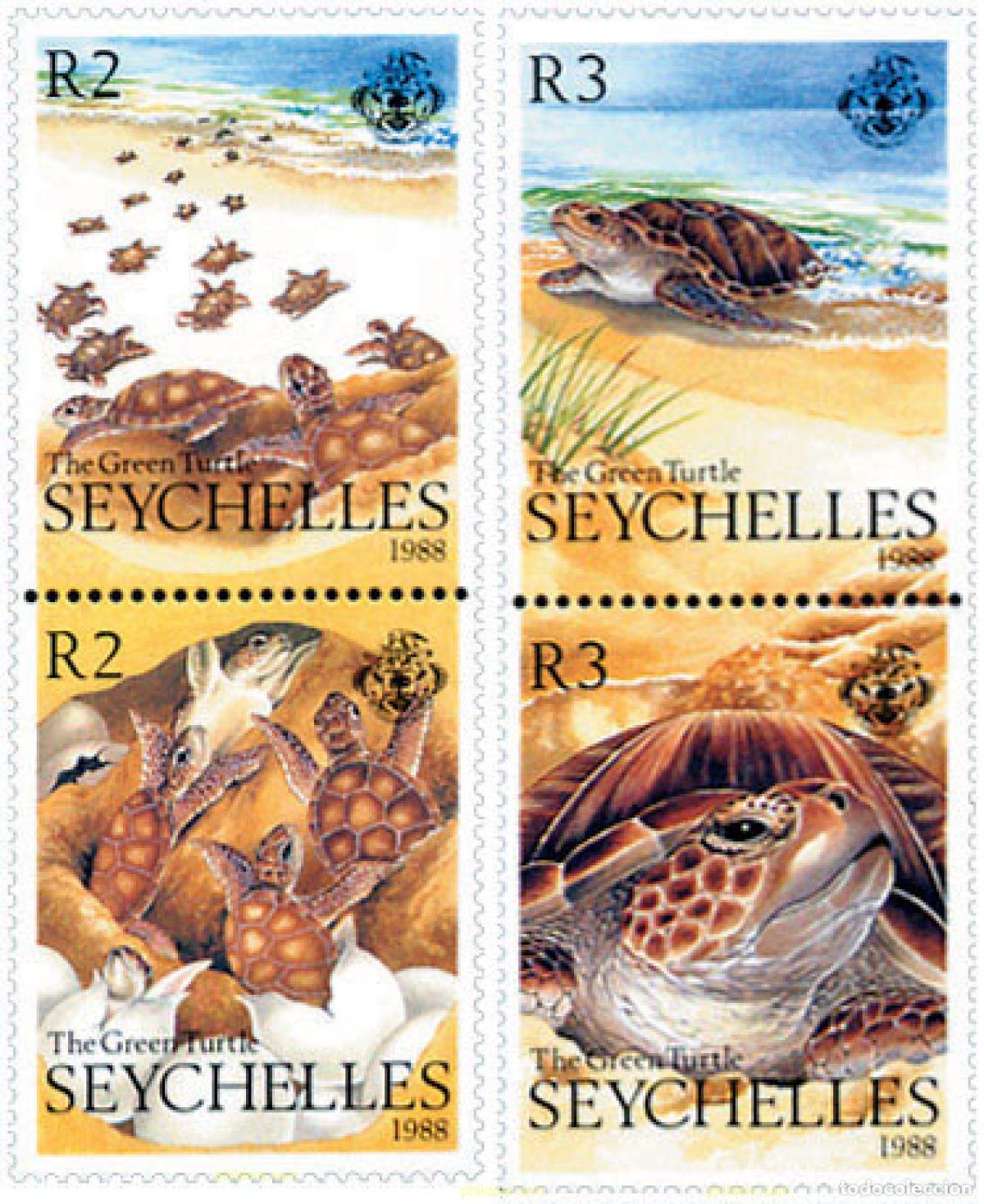 Sellos: 151749 MNH SEYCHELLES 1988 TORTUGAS MARINAS