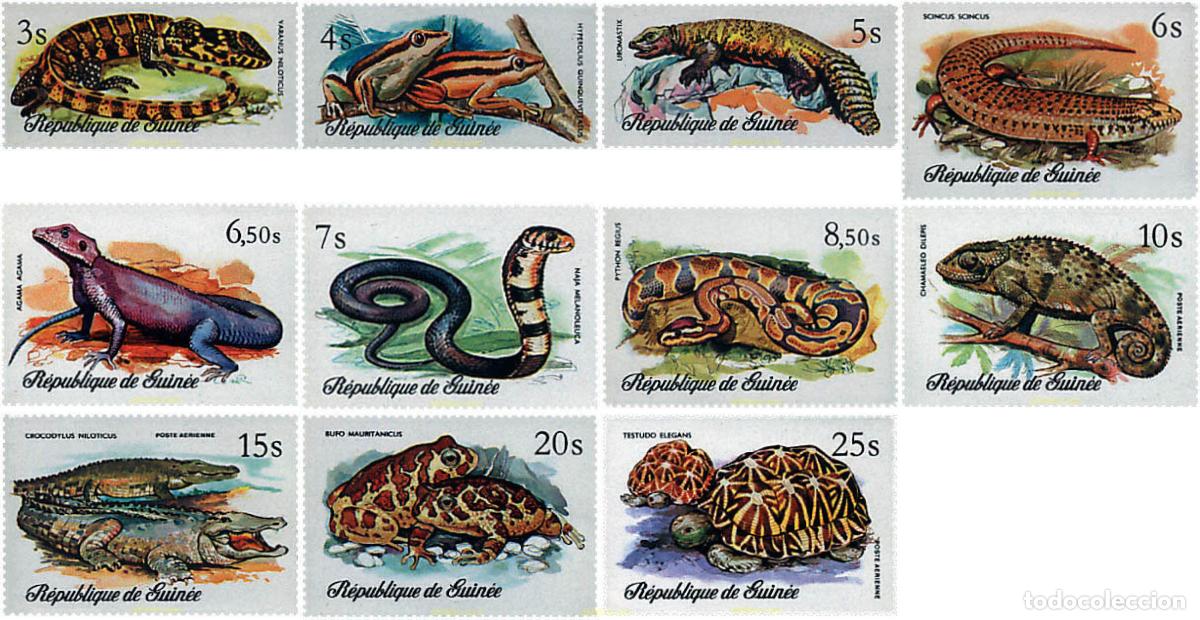 Sellos: 71755 MNH GUINEA 1977 REPTILES