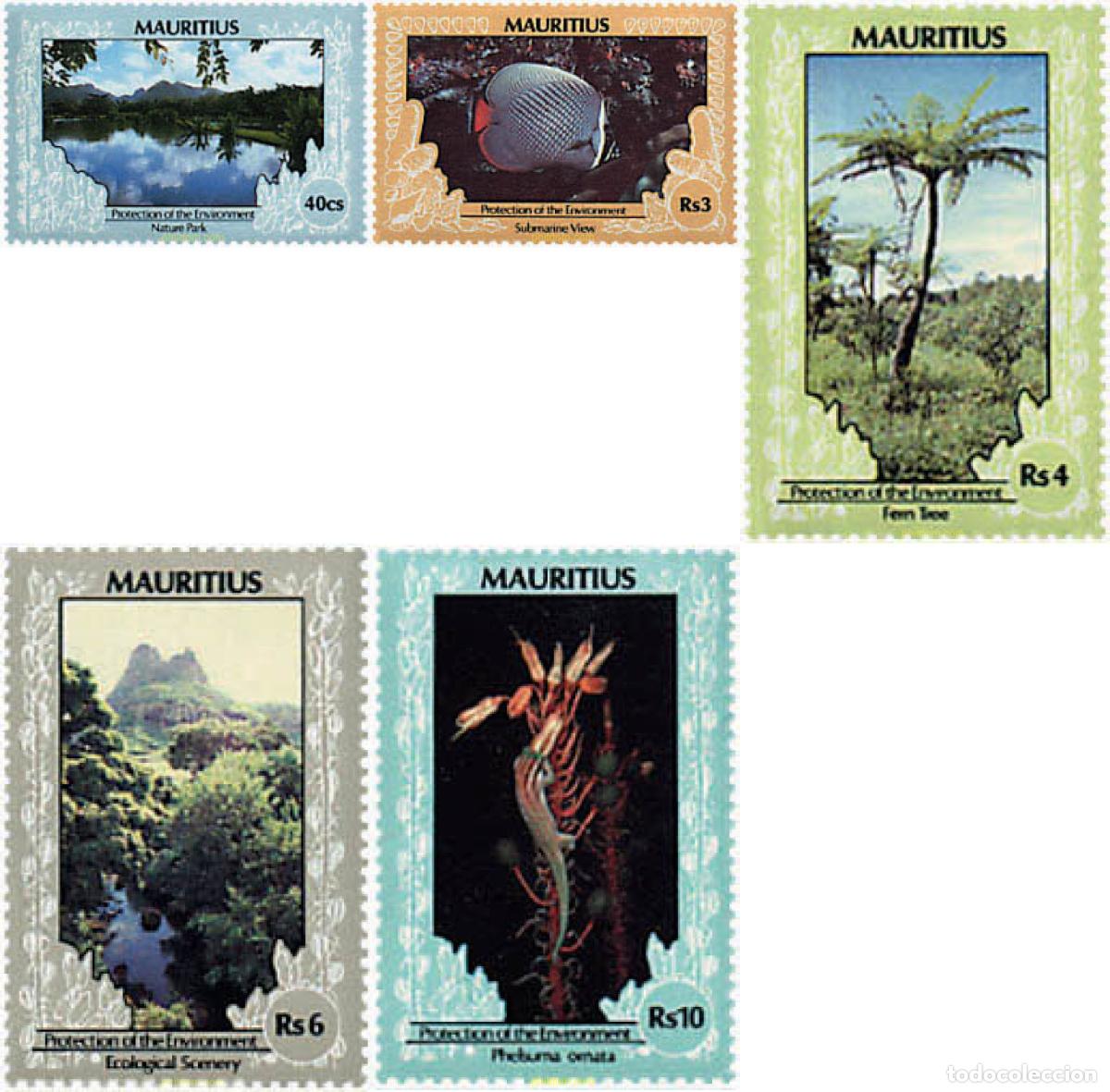 Sellos: 95543 MNH MAURICIO 1989 PROTECCION DEL MEDIO AMBIENTE