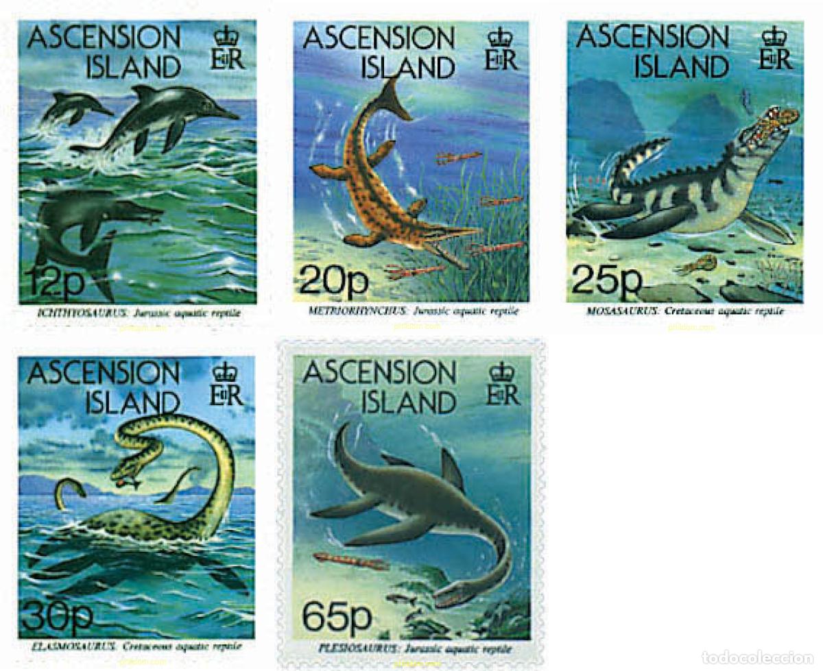 Sellos: 97546 MNH ASCENSION 1994 FAUNA PREHISTORICA