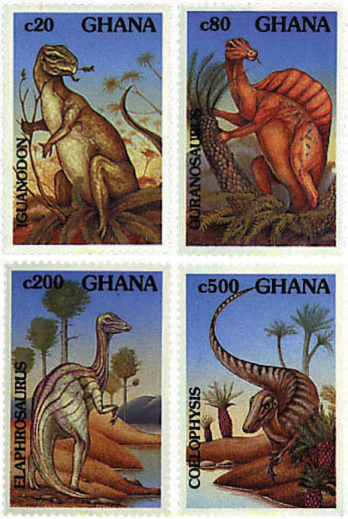 Sellos: 317432 MNH GHANA 1992 FAUNA PREHISTORICA DE AFRICA